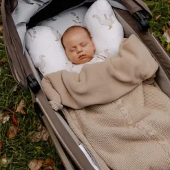 Ciepły Kocyk Bawełniany z polarem Nico Baby Blue