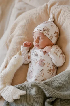 Komplet niemowlęcy 56 cm Forest Friends body 2 szt. + czapeczka