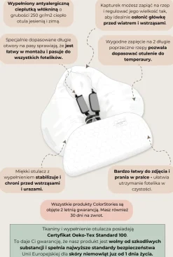 Otulacz do fotelika Baranek Ciepły beż
