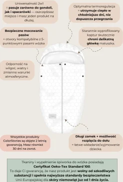 Śpiworek do gondoli i spacerówki 2w1 6-24 mies. Baby Blue