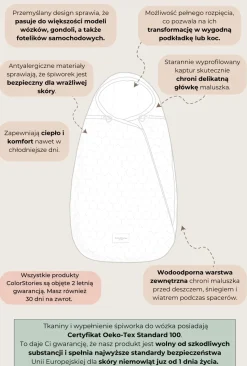 Śpiworek do wózka i fotelika 2w1 0-10 mies. Herbs
