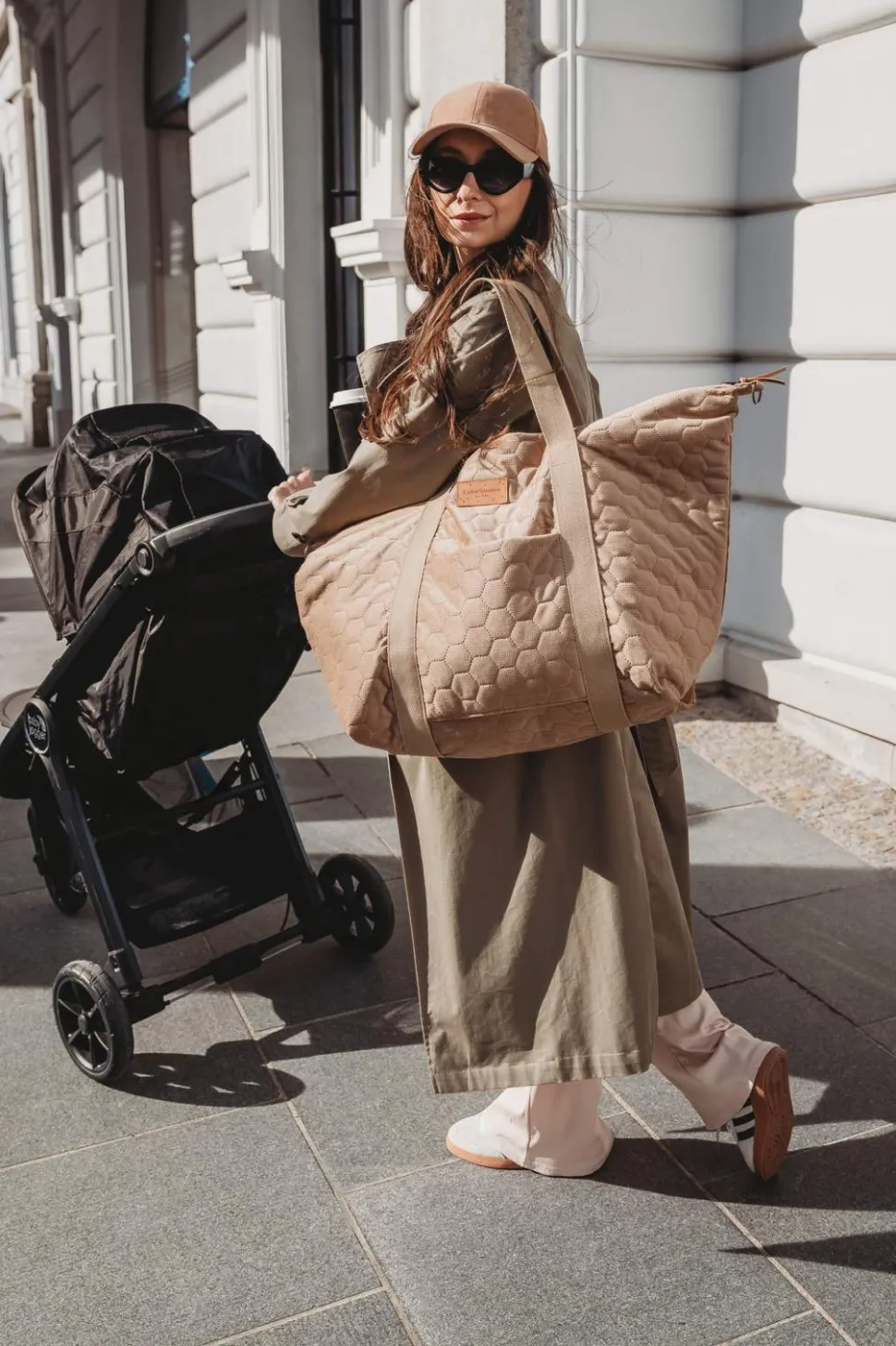 Torba do wózka XL Velvet Jasny Brąz